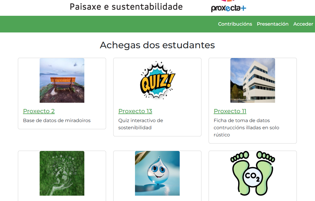 Primeiros traballos do Proxecto Paisaxe e sustentabilidade